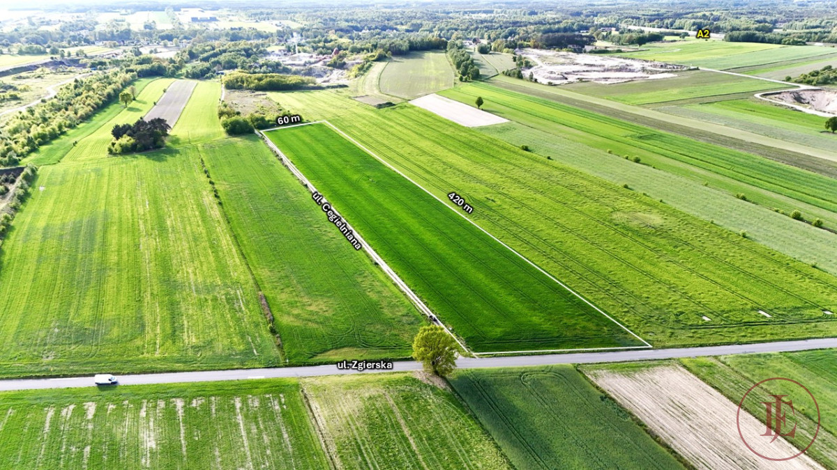 Działka inwestycyjna 2,5 ha – Szczawin, gm. Zgierz