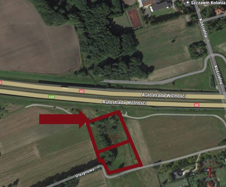 Działka rolna bez MPZP- Szczawin-Kolonia